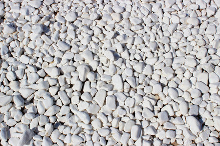 Texture of white stone gravel textureの写真素材