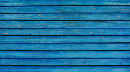 Blue wooden retro wall with horizontal stripes.Excellent background for textの写真素材