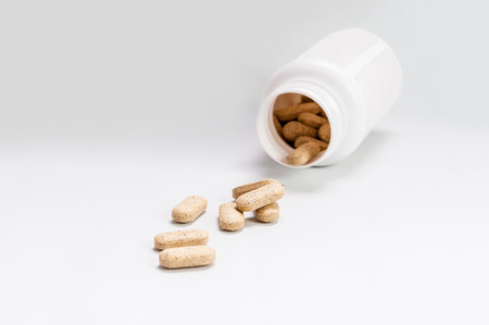 Homeopathic supplement. Alternative Medicine. Vitamin capsules .の写真素材