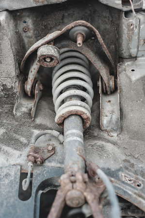 Auto parts dismantling yard.の写真素材