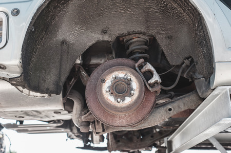 Auto parts dismantling yard.の写真素材