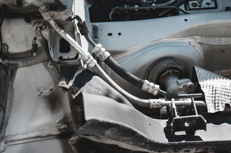 Auto parts dismantling yard.の写真素材