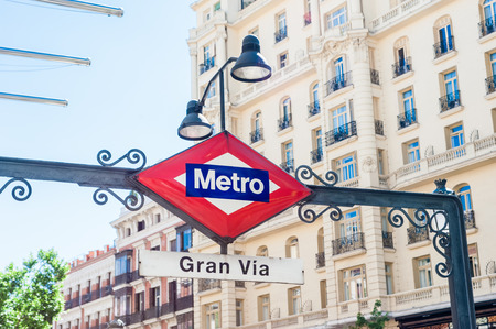 MADRID SPAIN - JUNE 23, 2015: Gran via metro station in the center of Madrid. Spain, Europe.のeditorial素材