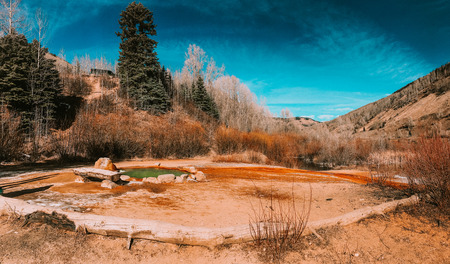 Colorful hot water pool in the Utah, USAの写真素材