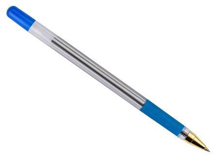 the ballpoint pen isolated on white backgroundの写真素材