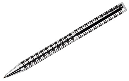 the silver pen isolated on white backgroundの写真素材