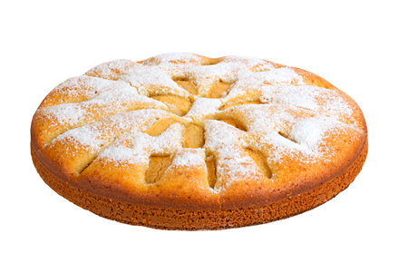 the Apple pie isolated on white backgroundの写真素材