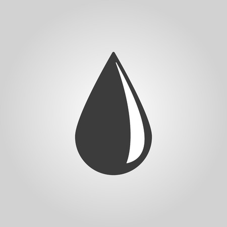 The drop icon. Water and Oil symbol. Flat Vector illustrationのイラスト素材