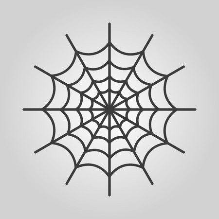 The spiderweb icon. Web symbol. Flat Vector illustrationのイラスト素材