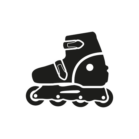 The roller skate icon. Skates symbol. Flat Vector illustrationのイラスト素材