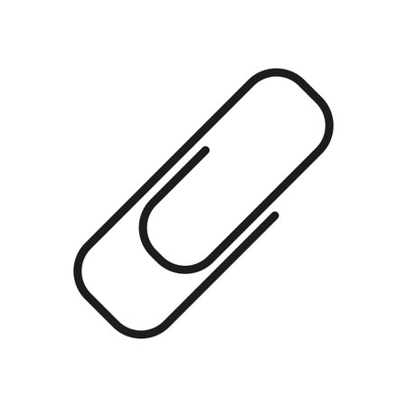The Paperclip icon.  Paperclip symbol. Flat. Vector illustrationのイラスト素材