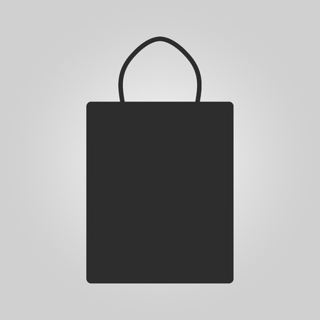 The shopping bag icon. Shopping bag. Flat. Vector illustrationのイラスト素材