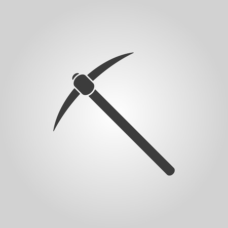 The pick icon. Pickax symbol. Flat Vector illustrationのイラスト素材