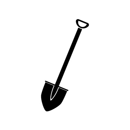 The shovel icon. Spade symbol. Flat Vector illustrationのイラスト素材