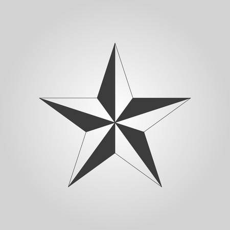 The star icon. Star symbol. Flat Vector illustrationのイラスト素材