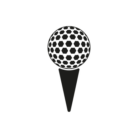 The golf ball icon. Game symbol. Flat Vector illustrationのイラスト素材