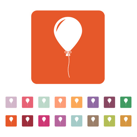 The balloon icon. Holiday symbol. Flat Vector illustration. Button Setのイラスト素材