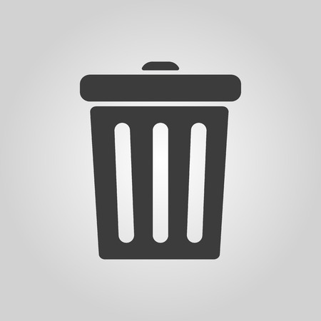 The trashcan icon. Dustbin symbol. Flat Vector illustrationのイラスト素材