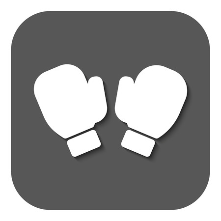 The boxing gloves icon. Game symbol. Flat Vector illustration. Buttonのイラスト素材