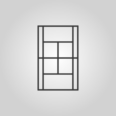 The tennis court icon. Sport symbol. Flat Vector illustrationのイラスト素材