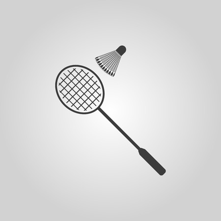 The badminton icon. Sport symbol. Flat Vector illustrationのイラスト素材