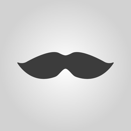 The moustache icon. Whisker symbol. Flat Vector illustrationのイラスト素材