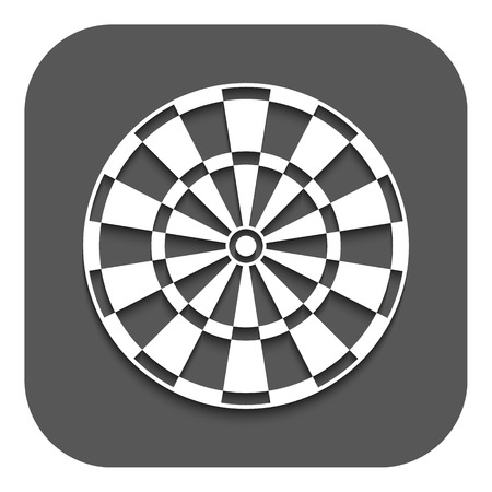 The darts icon. Target and Game symbol. Flat Vector illustration. Buttonのイラスト素材