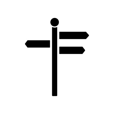 The signpost icon. Pointer symbol. Flat Vector illustrationのイラスト素材