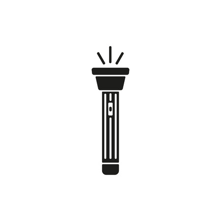 The flashlight icon. Torch symbol. Flat Vector illustrationのイラスト素材