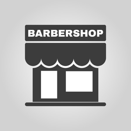 The barbershop building icon. Barbershop symbol. Flat Vector illustrationのイラスト素材
