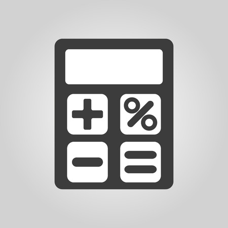 The calculator icon. Accounting symbol. Flat Vector illustrationのイラスト素材