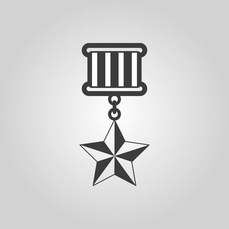 The medal icon. honor symbol. Flat Vector illustrationのイラスト素材