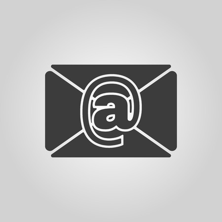 The email icon. Mail symbol. Flat Vector illustrationのイラスト素材