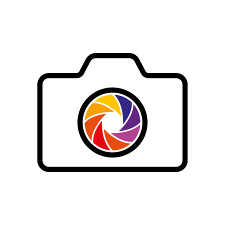 The camera icon. Photo symbol. Flat Vector illustrationのイラスト素材