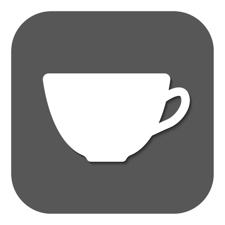 The coffee and cup icon. Tea symbol. Flat Vector illustration. Buttonのイラスト素材