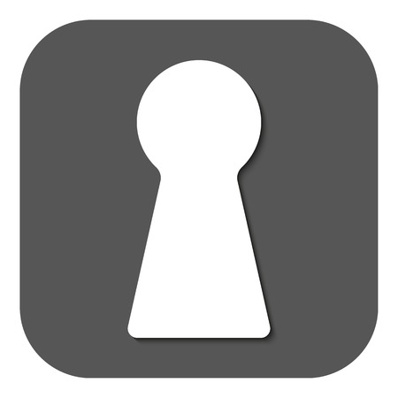 The keyhole icon. Lock symbol. Flat Vector illustration. Buttonのイラスト素材
