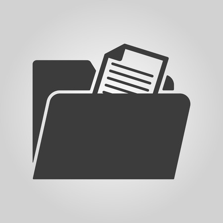 The folder icon. File symbol. Flat Vector illustrationのイラスト素材