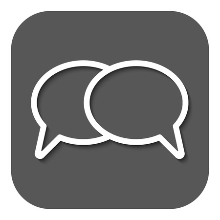 The speech bubbles icon. Talk symbol. Flat Vector illustration. Buttonのイラスト素材