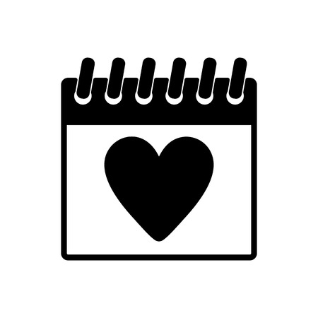 The calendar icon. Valentines day symbol. Flat Vector illustration.のイラスト素材
