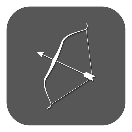 The bow icon. Bow symbol. Flat Vector illustration. Buttonのイラスト素材
