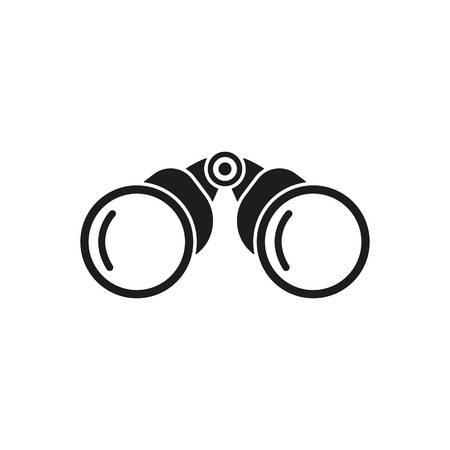 The binoculars icon. Search symbol. Flat Vector illustrationのイラスト素材