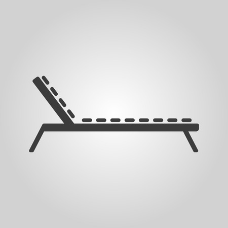 The lounger icon. Sunbed symbol. Flat Vector illustrationのイラスト素材