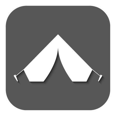 The tent icon. Travel symbol. Flat Vector illustration. Buttonのイラスト素材