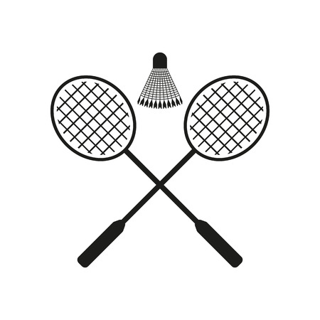 The badminton icon. Sport symbol. Flat Vector illustrationのイラスト素材