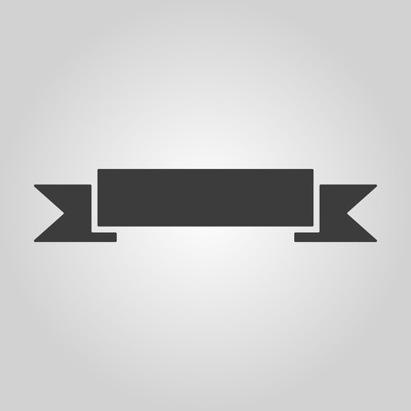 The banner icon. Ribbon symbol. Flat Vector illustrationのイラスト素材