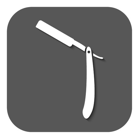 The razor icon. Shaver symbol. Flat Vector illustration. Buttonのイラスト素材