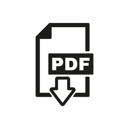 The PDF icon. File format symbol. Flat Vector illustrationのイラスト素材