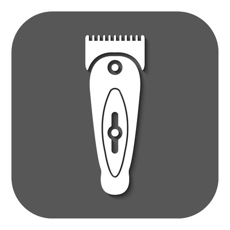 The hairclipper icon. Shaver symbol. Flat Vector illustration. Buttonのイラスト素材