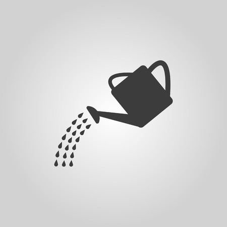 The watering can icon. Irrigation symbol. Flat Vector illustrationのイラスト素材