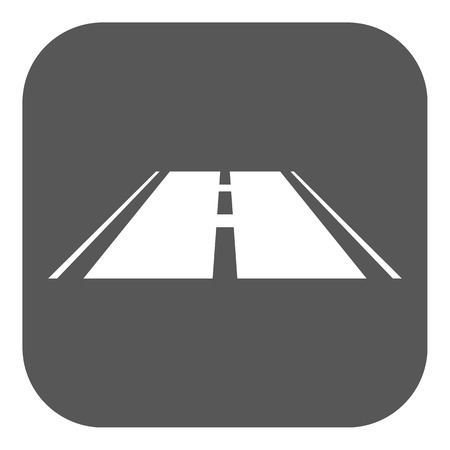 The road icon. Highway symbol. Flat Vector illustration. Buttonのイラスト素材